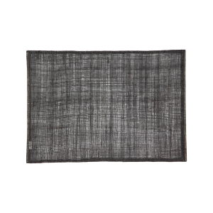 Rektangulär svart bordstablett av linne