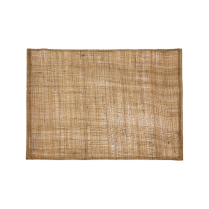 Kamelfärgad rektangulär bordstablett av lin