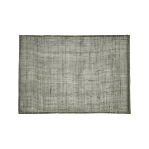 Blygrå rektangulär bordstablett av lin