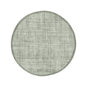 Ljusgrå rund bordstablett av lin
