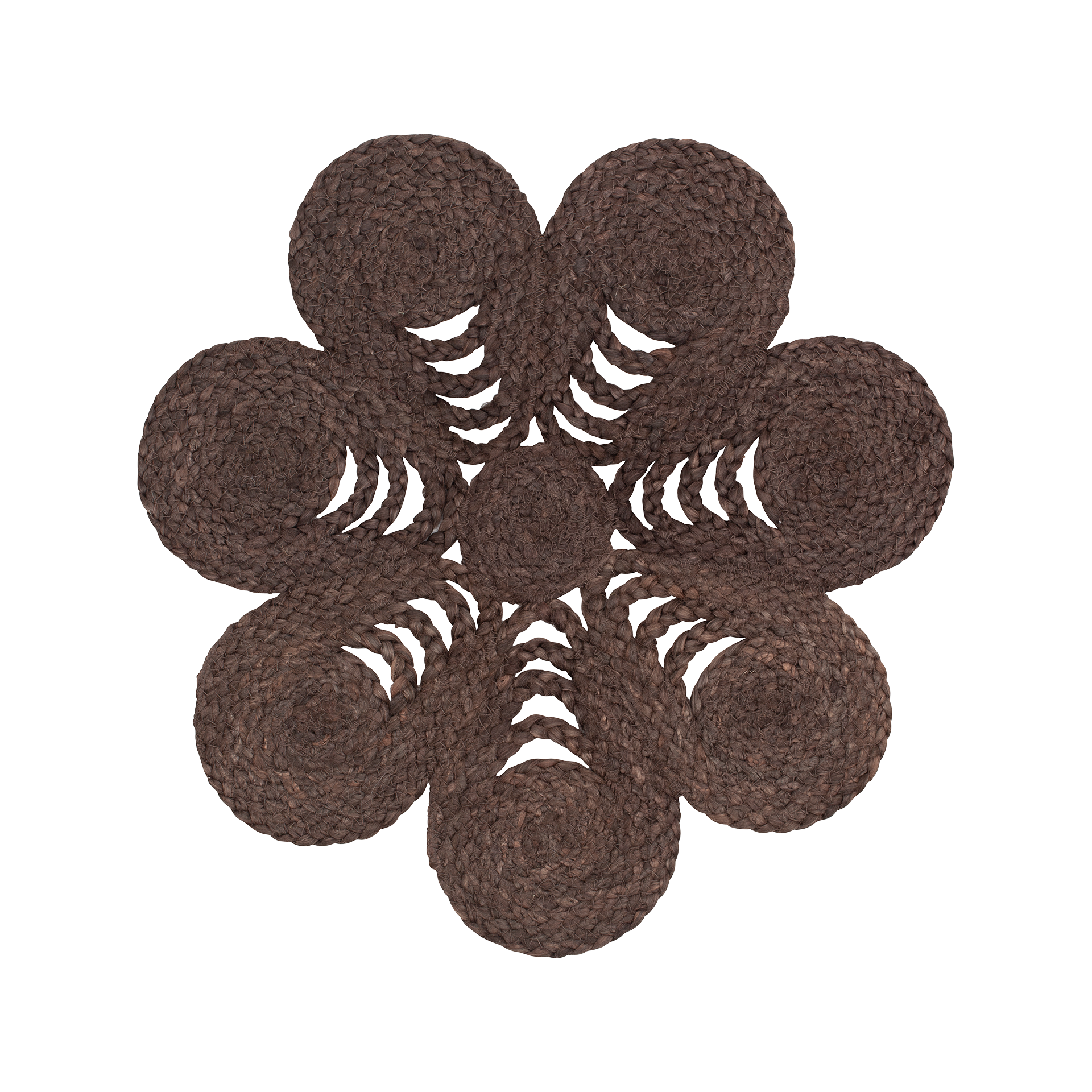 Placemat Elin anemone coffee d40cm