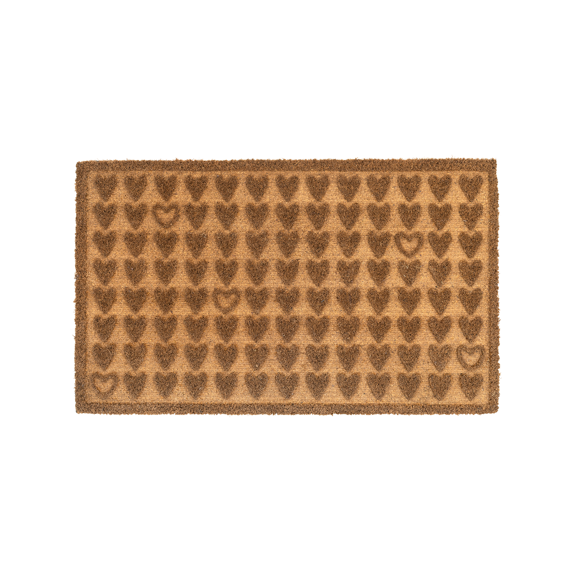 Doormat Coir embossed heart 45x75cm