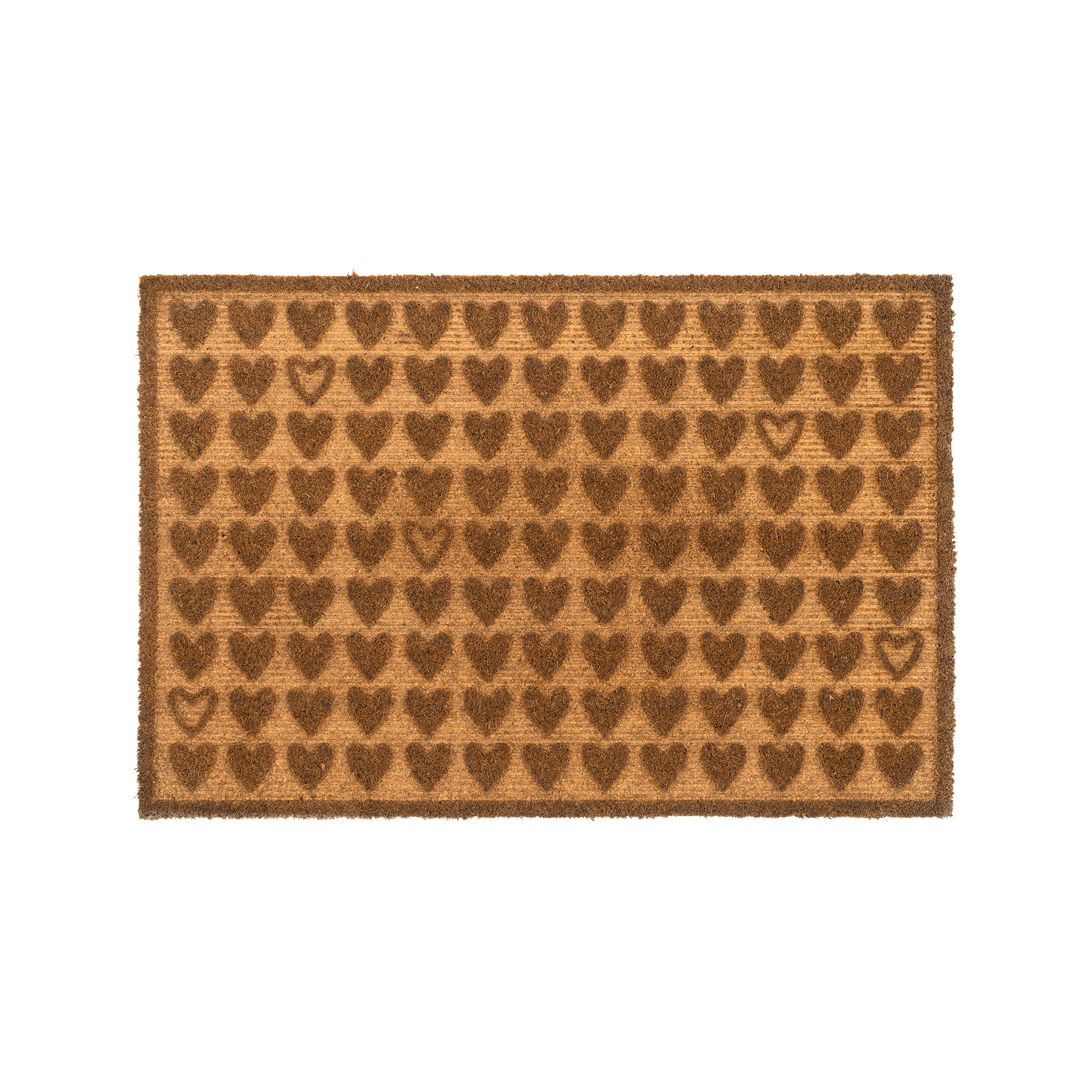 Doormat Coir embossed heart 60x90cm
