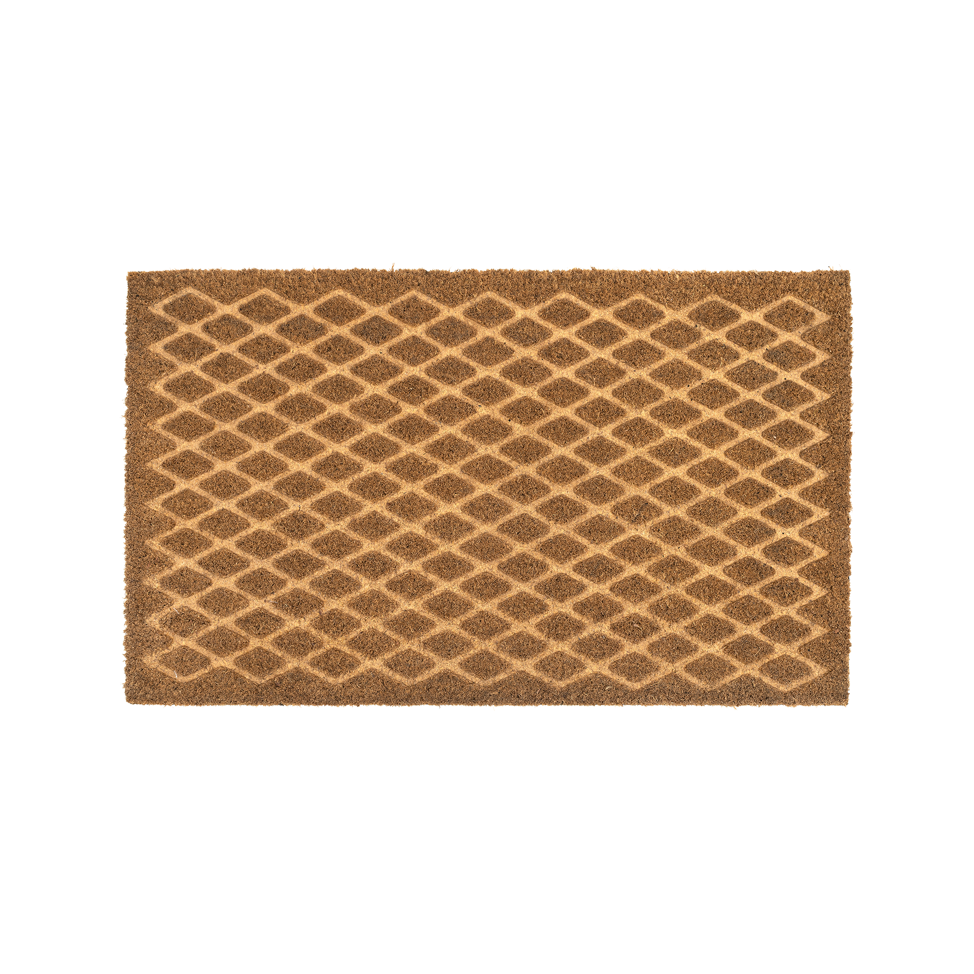 Doormat Coir embossed grid 45x75cm