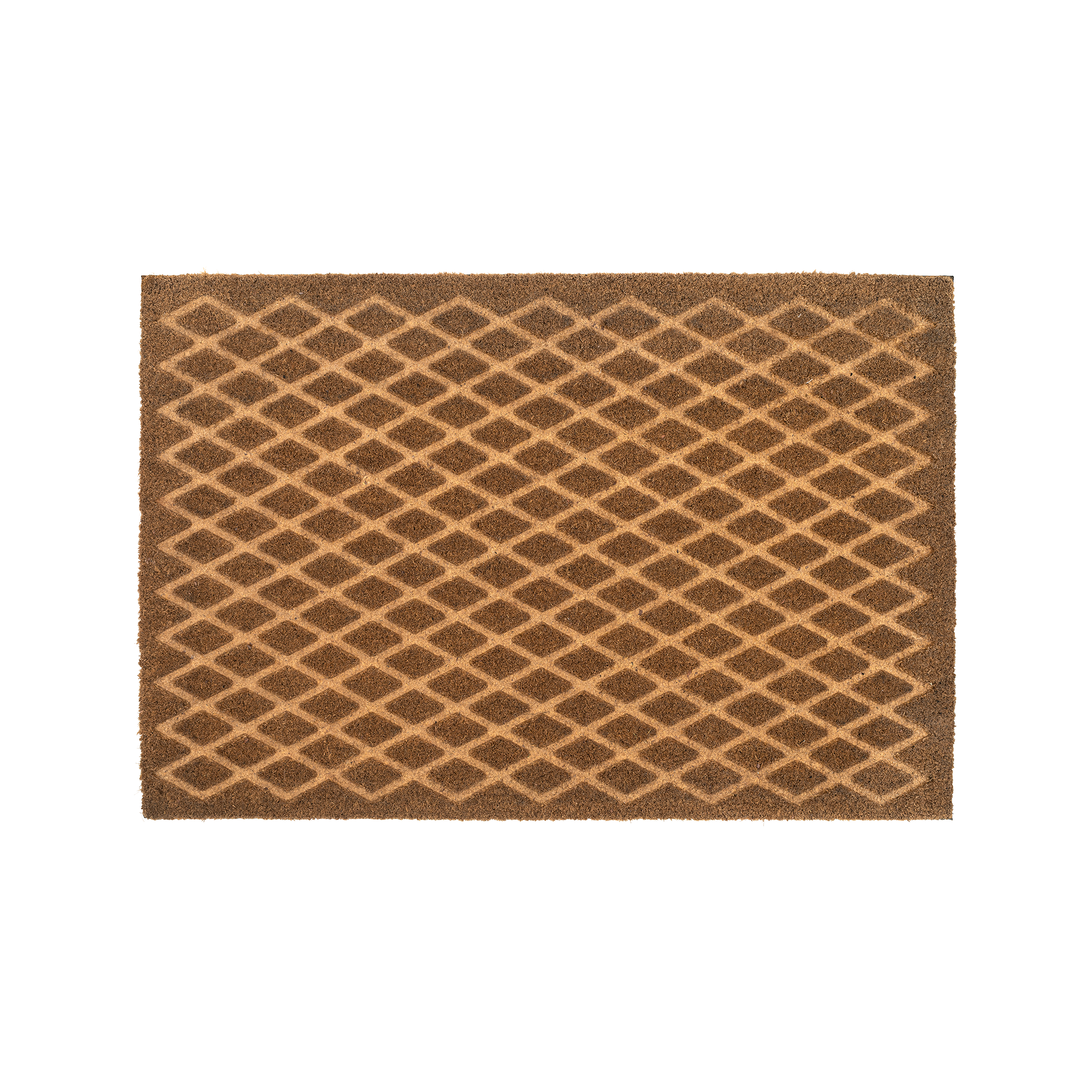 Doormat Coir embossed grid 60x90cm