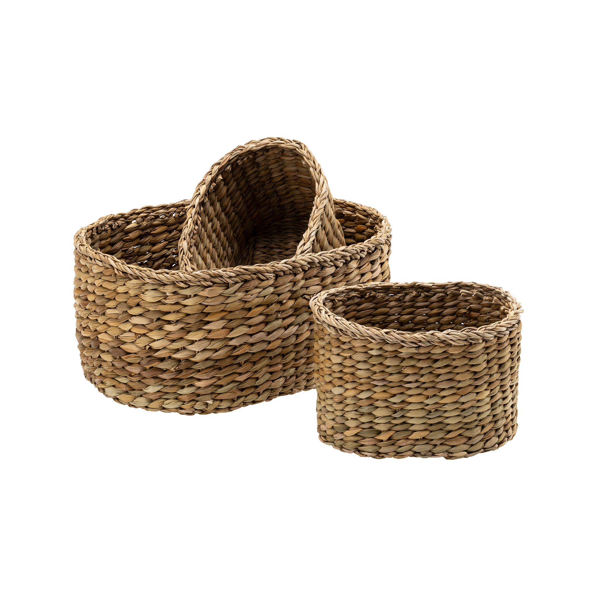 Basket oval Esther natural S/3