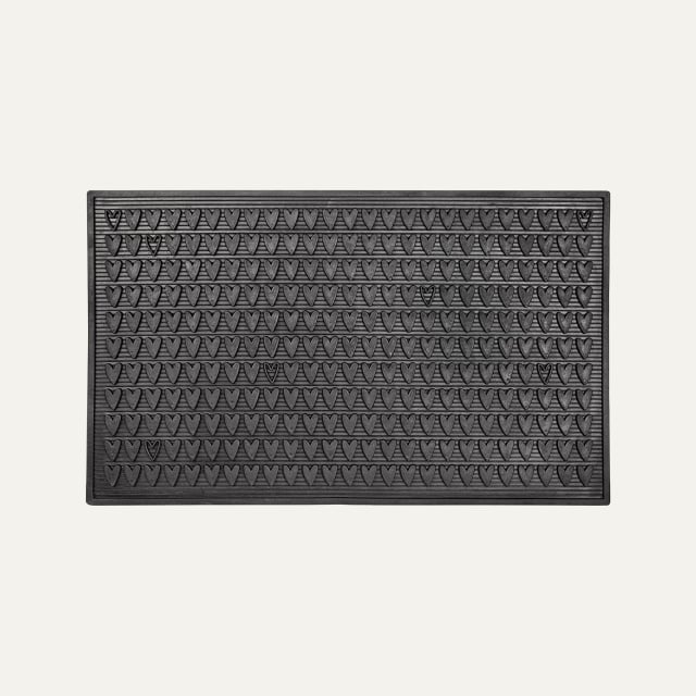 Doormat Black Heart 45x75cm