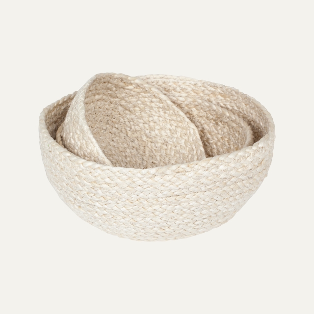 Bread basket Elin white S/3