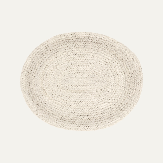Placemat Elin white oval