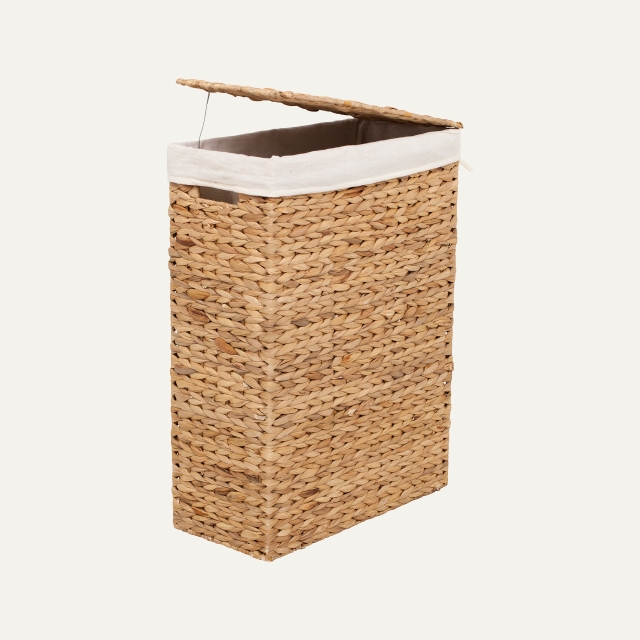 Rectangular laundry basket Lily, made of water hyacinth 