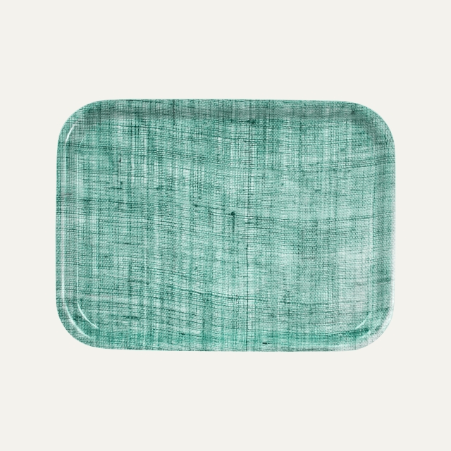 Tray Linen ocean 27x20cm