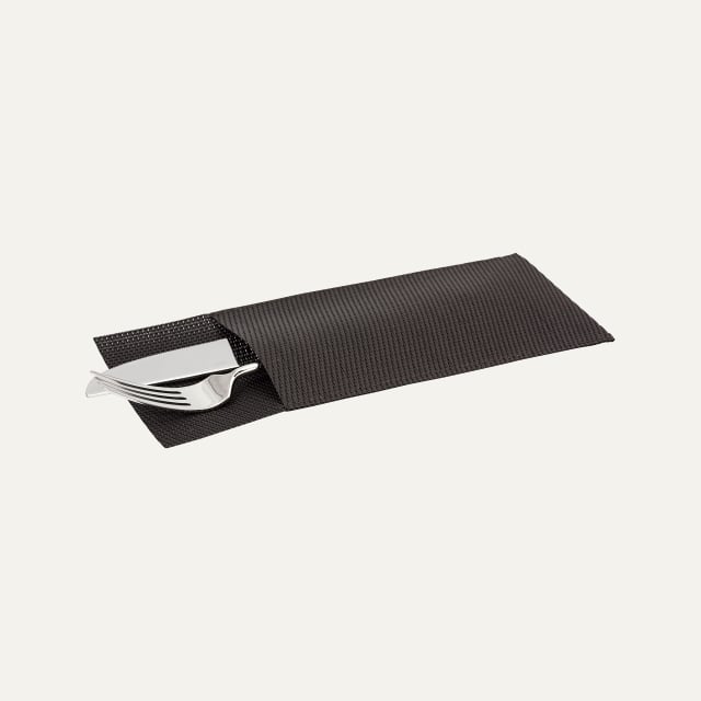 Dark grey synthetic cutlery holder S/2 Stina