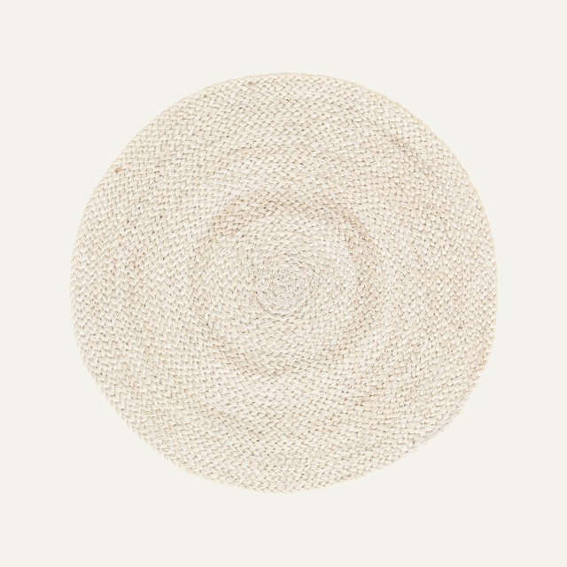 White round placemat Elin, made of jute