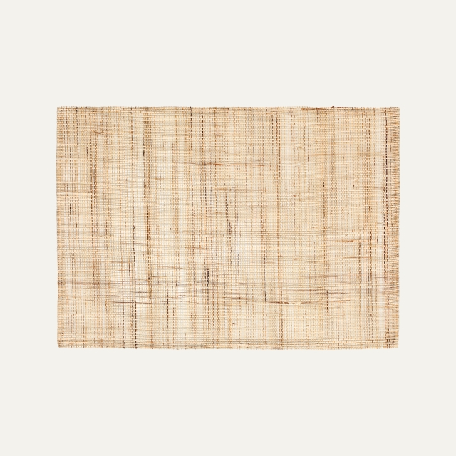 Un-colored rectangular linen placemat Linnea