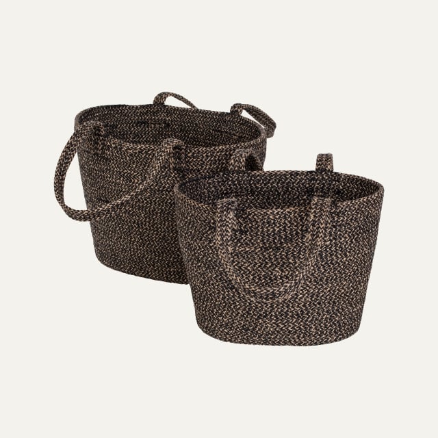 Black jute bag Ella S/2