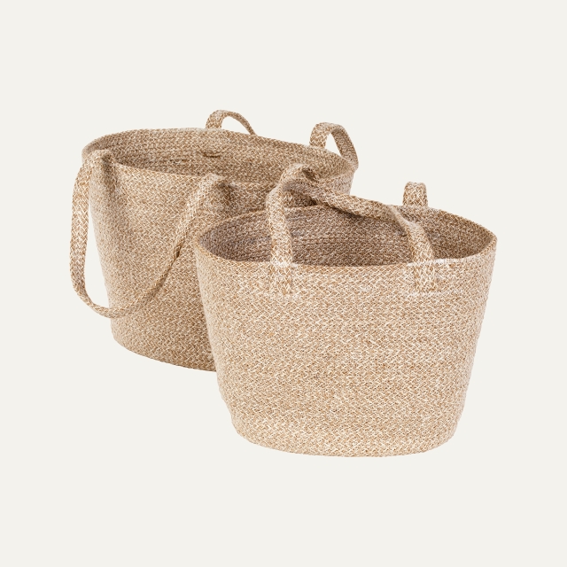 White jute bag Ella S/2