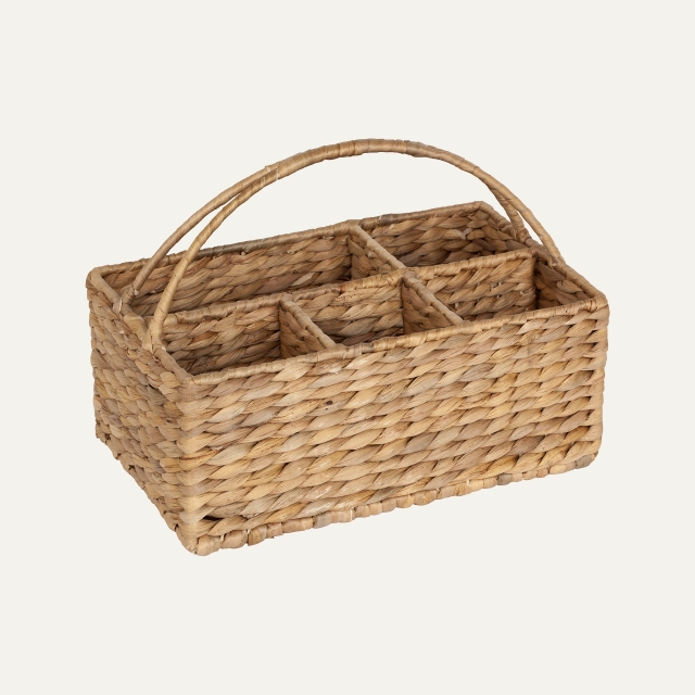 Rectangular divided basket Lily, made of water hyacinth