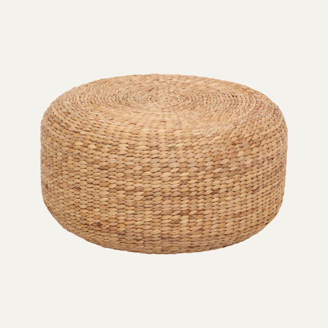 Round stool Lily, made of water hyacinth