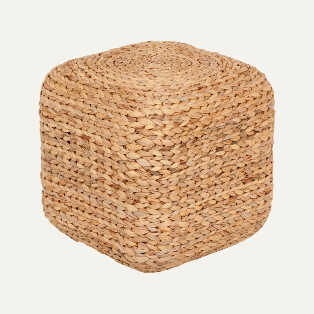 Seating pouf square Lily natural 39x39cm