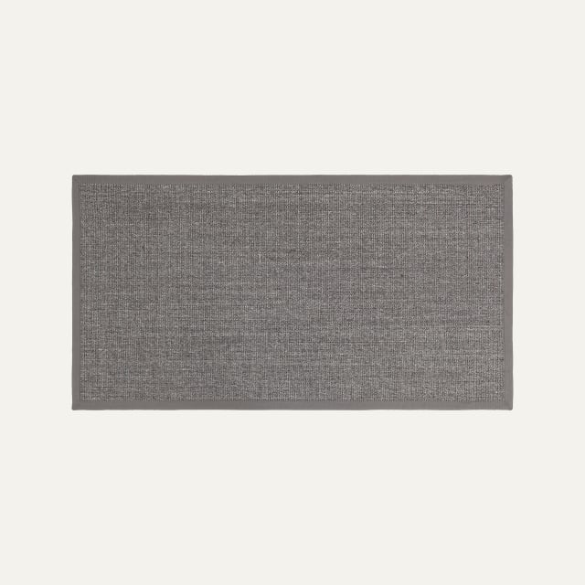 Grey mixed large doormat Jenny with grey border, made of sisal