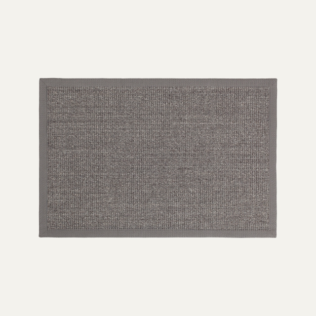 Grey mixed doormat Jenny with grey border, made of sisal