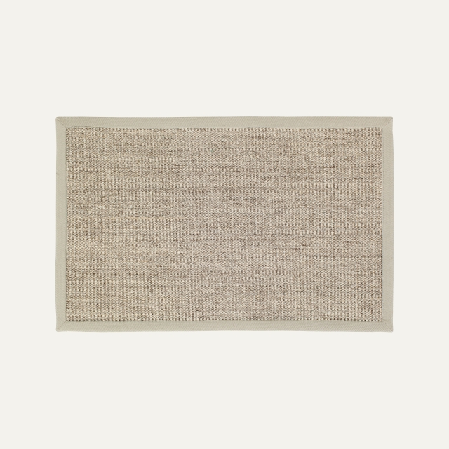sand-colored doormat Jenny with beige border, made of sisal
