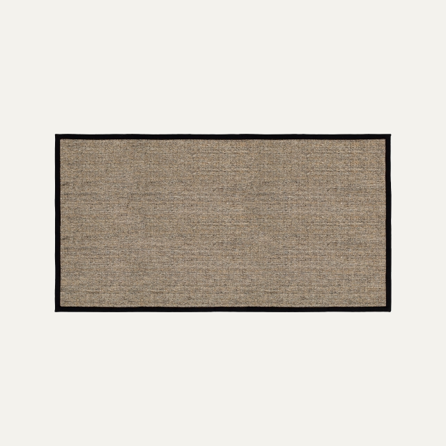 Natural melange large doormat Jenny with black border, made of sisal