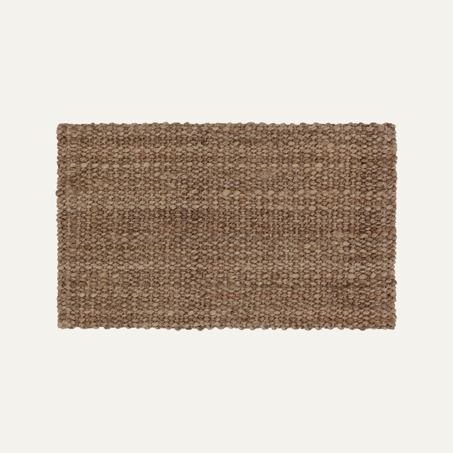 Uncolored natural grey small doormat Freja, make of jute 