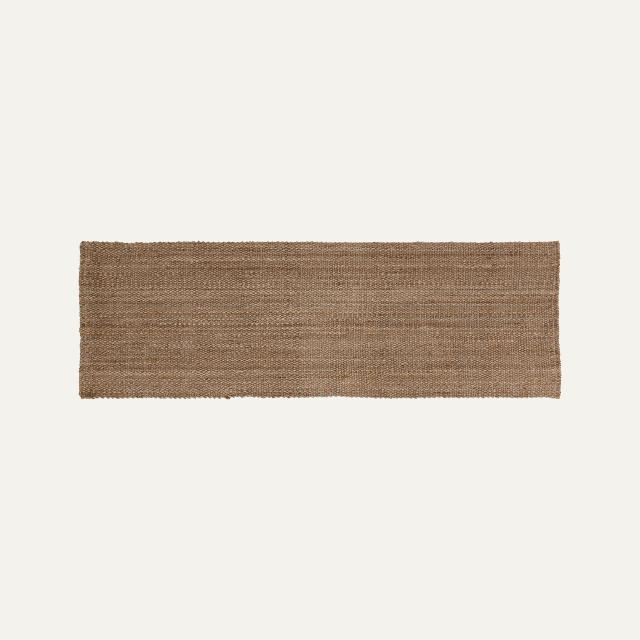 Uncolored natural grey long rug Freja, made of jute