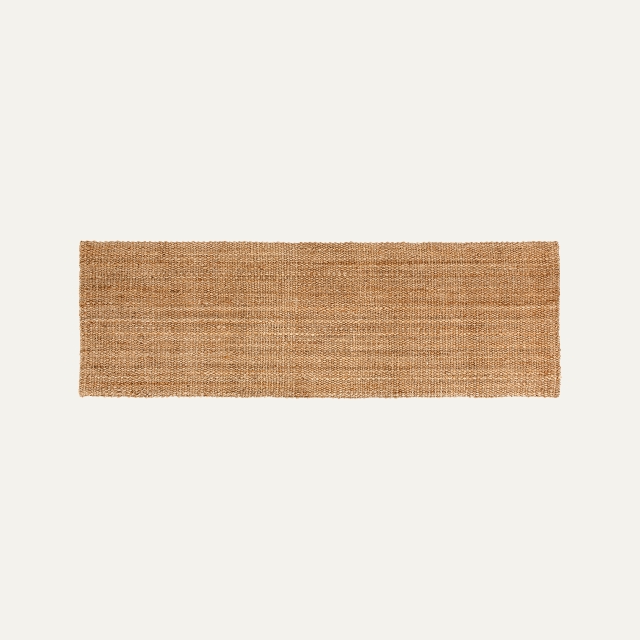 Uncolored natural long rug Freja, made of jute