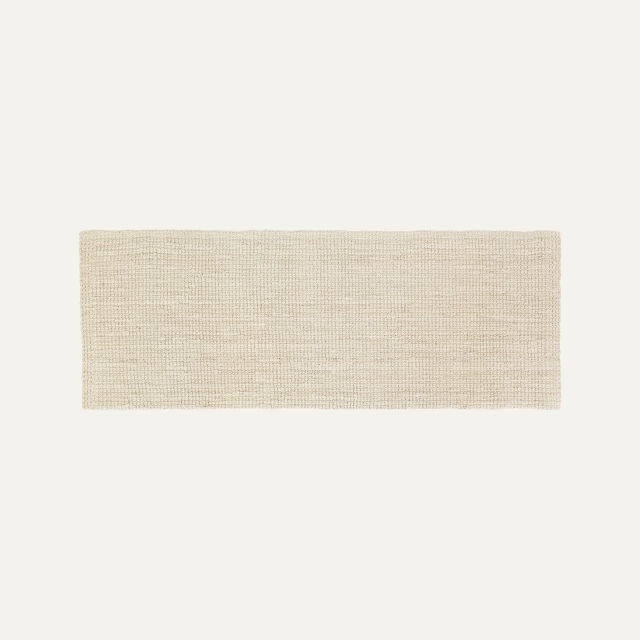 White long rug Julia, made of jute