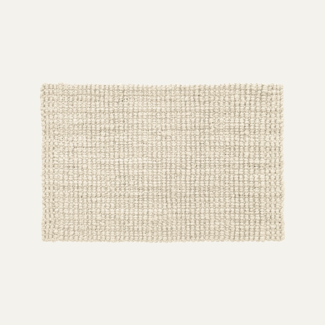 White doormat Julia, made of jute