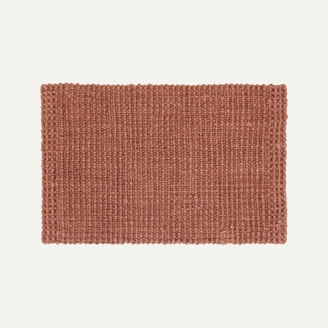 Pink doormat Julia of jute
