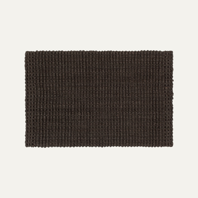 Dark brown doormat Julia of jute