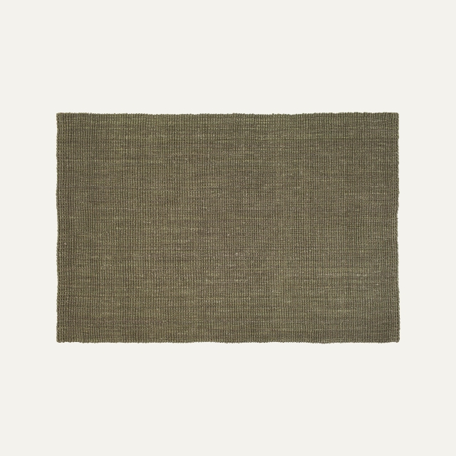 Light green large rug Julia of jute