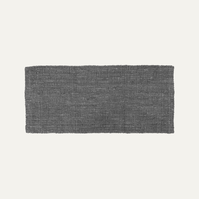 Dark grey long rug Julia of jute