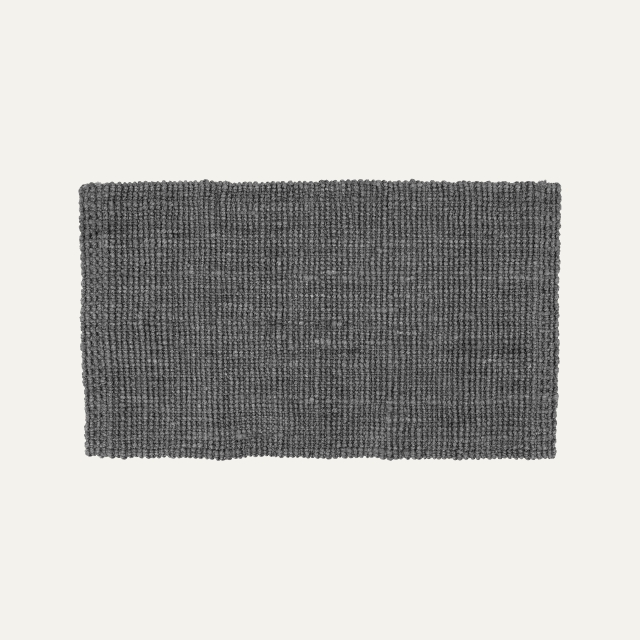 Dark grey long doormat Julia of jute