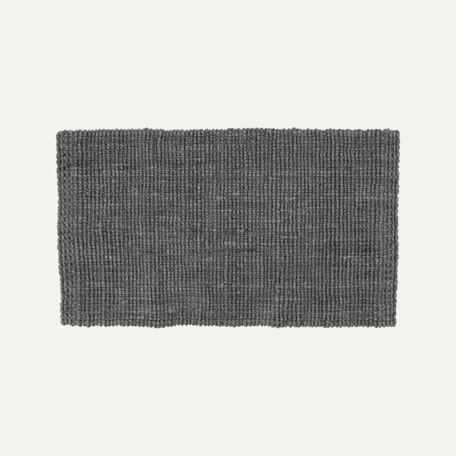 Dark grey long doormat Julia of jute