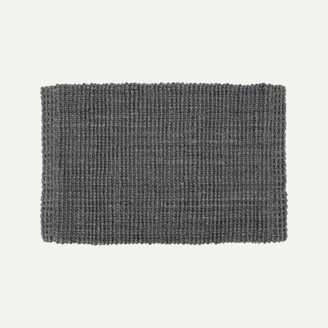 Dark grey doormat Julia of jute