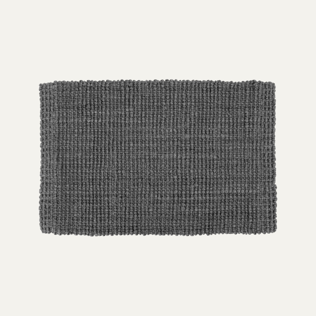 Dark grey doormat Julia of jute