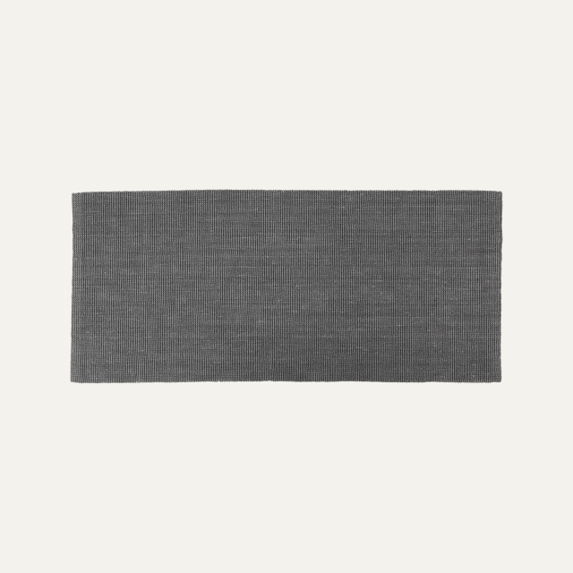 Dark grey long rug Fiona of jute