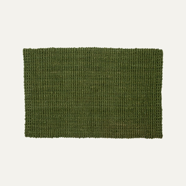 Dark green doormat Julia of jute