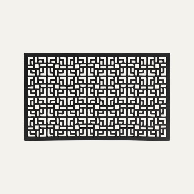 Rubber doormat Black Square