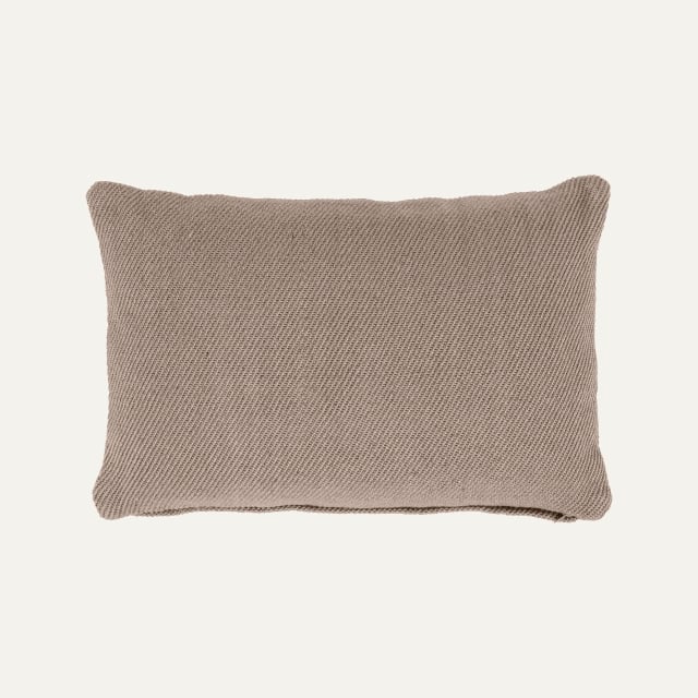 Taupe-colored PET pillow Plain for outdoor use