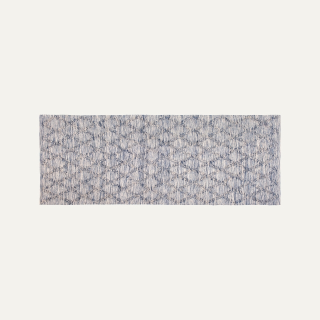 Rug Diamond print dye blue 80x220cm