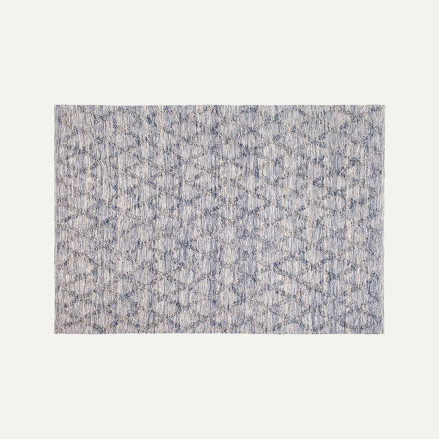 Rug Diamond print dye blue 160x230cm