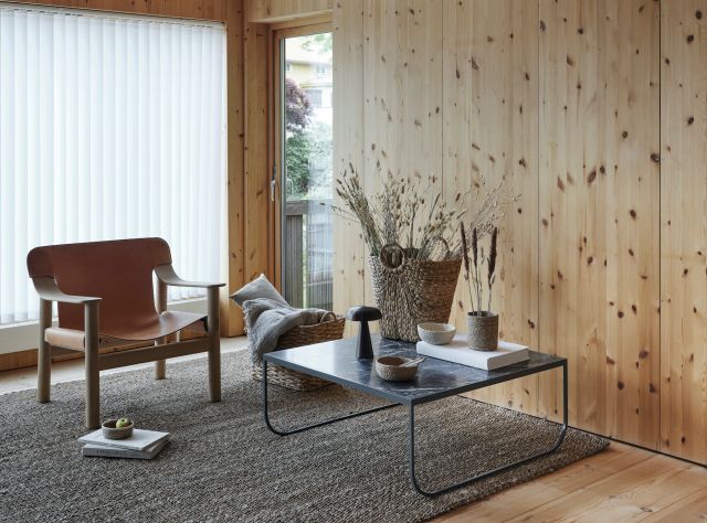 Uncolored natural grey large rug Freja, made of jute 