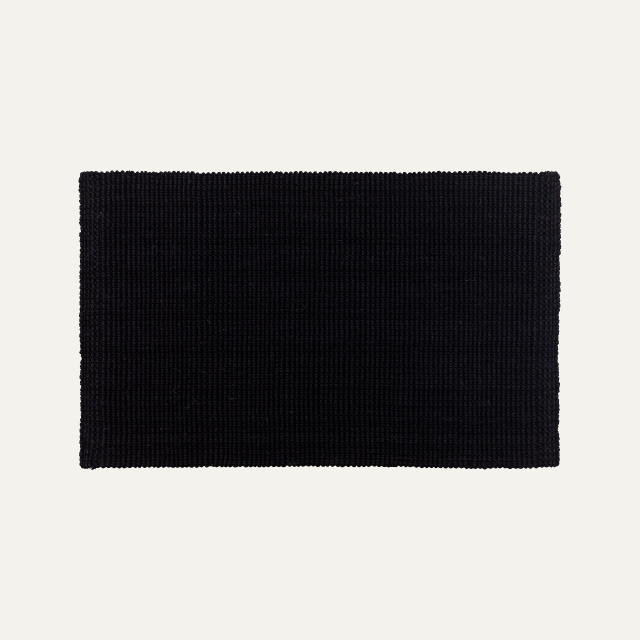 Black small doormat Fiona made of jute