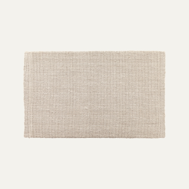 White small doormat Fiona, made of jute