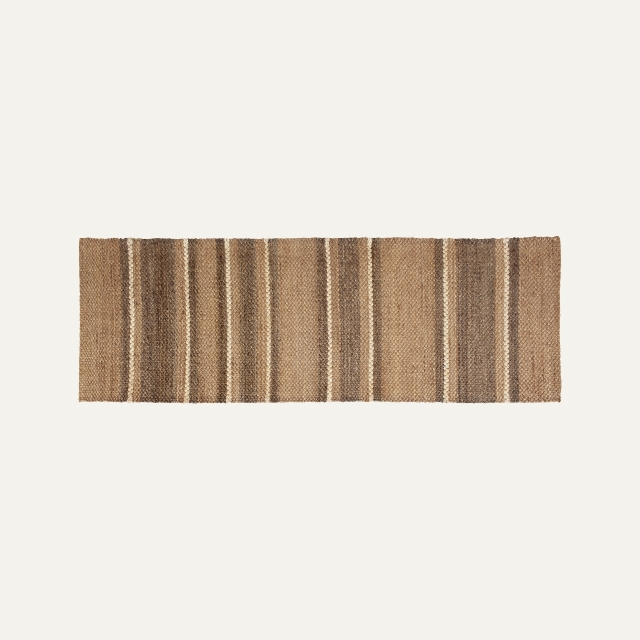 Striped long rug Fanny, of jute